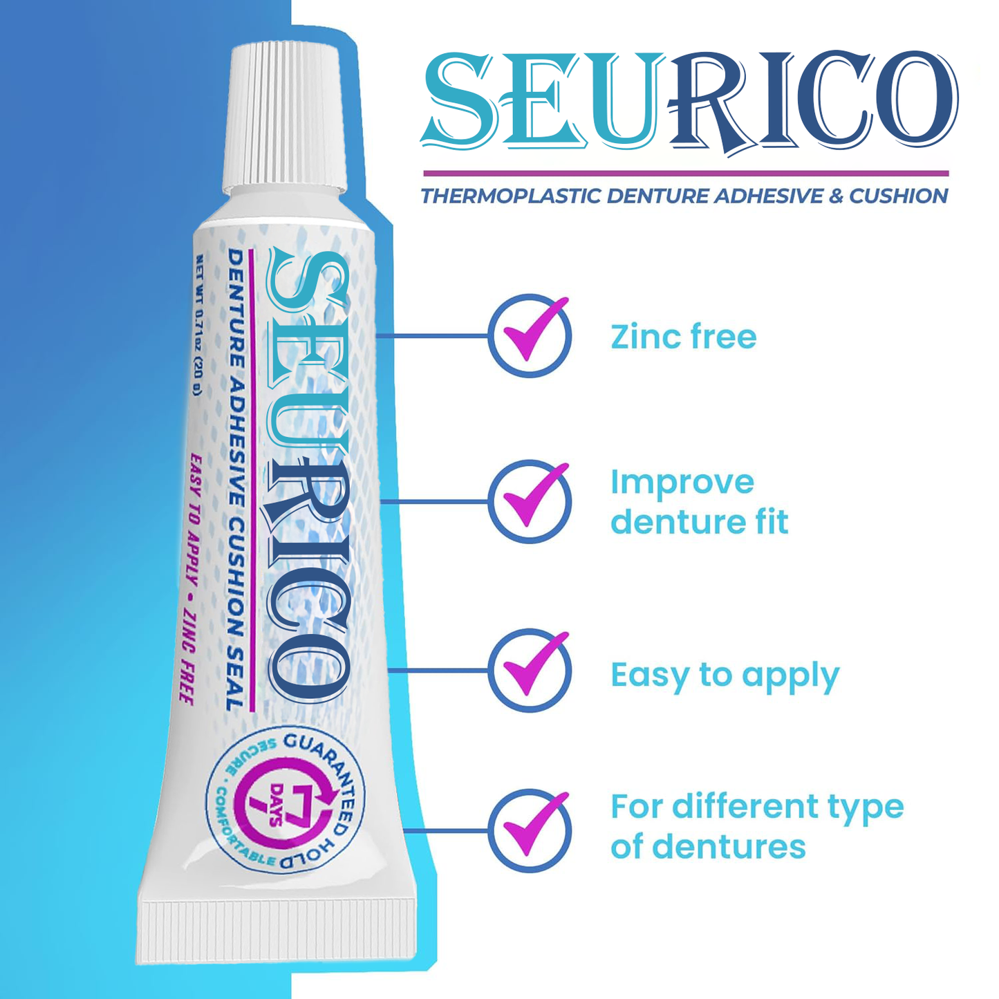 😁✨[Official Brand Store]Seurico™- Thermoplastic Denture Adhesive & Cushion